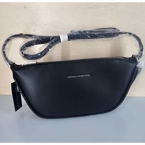 Studded Crossbody Bag Purse Zipper Concealed Black French Connection NWT